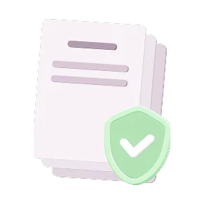 Індивідуальні умови: Символ щита на фоні паперових документів